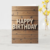 Carte de Joyeux Anniversaire Crème (Fleur jaune)