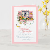 Carte de joyeux anniversaire - cru (Fleur jaune)