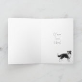 Carte de joyeux anniversaire de border collie (Intérieur)