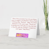 Carte de joyeux anniversaire de bouche d'éléphant (Dos)