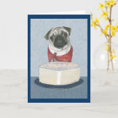 Carte de joyeux anniversaire de carlin (Fleur jaune)