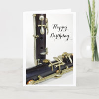 Carte de joyeux anniversaire de clarinette