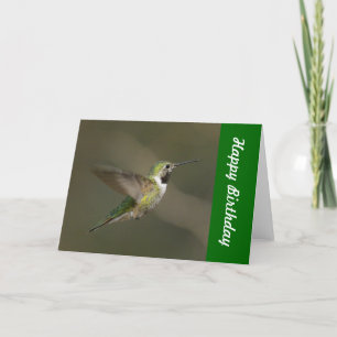 Carte de joyeux anniversaire de colibri