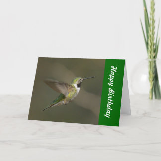 Carte de joyeux anniversaire de colibri
