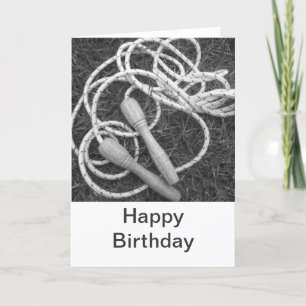 Carte de joyeux anniversaire de cordes à sauter