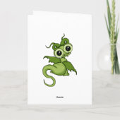 Carte de joyeux anniversaire de dragon de bébé (Dos)