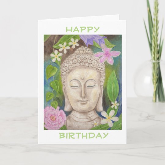 Carte De Joyeux Anniversaire De Fleur De Bouddha Zazzle Be