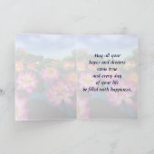 Carte de joyeux anniversaire de fleurs de Lotus (Intérieur)