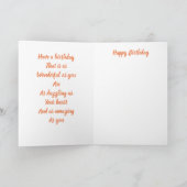 Carte de joyeux anniversaire de géranium (Intérieur)