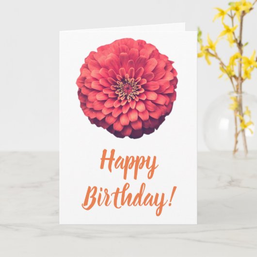 Carte de joyeux anniversaire de géranium (Fleur jaune)