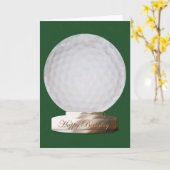 Carte de joyeux anniversaire de golf (Fleur jaune)