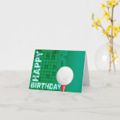 Carte de joyeux anniversaire de golf (Fleur jaune)