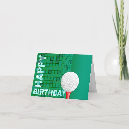 Carte de joyeux anniversaire de golf (Devant)