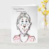 Carte de joyeux anniversaire de grand-maman (Fleur jaune)