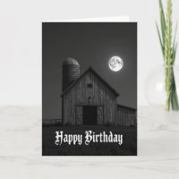 Carte de joyeux anniversaire de grange paisible