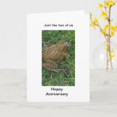 Carte de joyeux anniversaire de grenouilles (Fleur jaune)