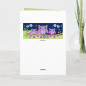 Carte de joyeux anniversaire de hibou de flower (Dos)