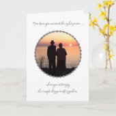 Carte de Joyeux Anniversaire de Mariage Coucher de (Fleur jaune)