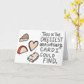 Carte de Joyeux Anniversaire de Mariage Fromage, D (Fleur jaune)