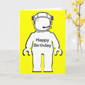 Carte de joyeux anniversaire de Minifig (Fleur jaune)
