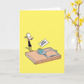 Carte de joyeux anniversaire de piège de rat (Fleur jaune)