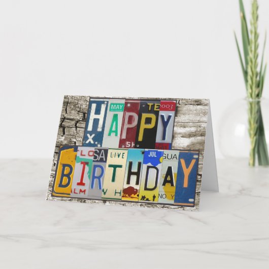 Carte de joyeux anniversaire de plaques (Devant)