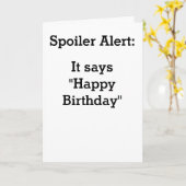 Carte de joyeux anniversaire de spoiler (Fleur jaune)