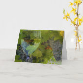 Carte de joyeux anniversaire de vin (Fleur jaune)