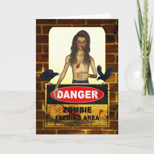 Carte de joyeux anniversaire de zombi (Devant)