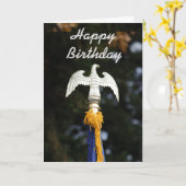Carte de joyeux anniversaire d'Eagle (Fleur jaune)