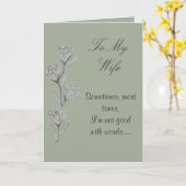 Carte de joyeux anniversaire d'épouse d'art de (Fleur jaune)