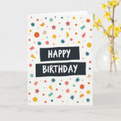 Carte de joyeux anniversaire dessinée à la main (Fleur jaune)