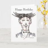 Carte de joyeux anniversaire d'oncle Victor (Fleur jaune)