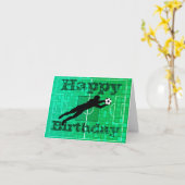 Carte de joyeux anniversaire du football (Fleur jaune)