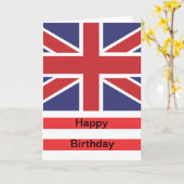Carte de joyeux anniversaire d'Union Jack (Fleur jaune)