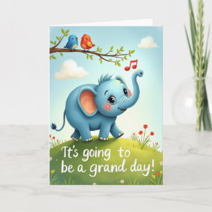 Carte de joyeux anniversaire éléphant