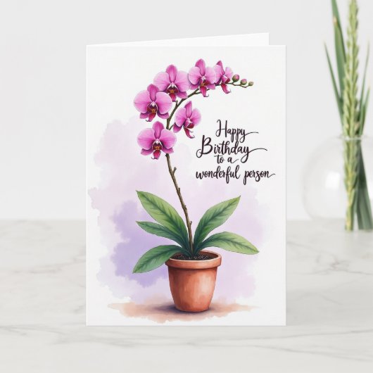 Carte de joyeux anniversaire en pot (Devant)