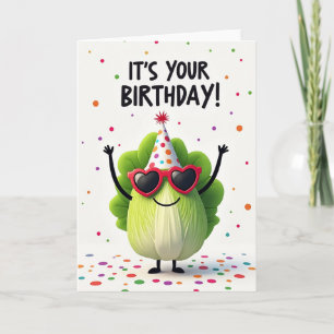 Carte de joyeux anniversaire fantaisiste feuillue