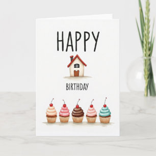 Carte de Joyeux Anniversaire Maison
