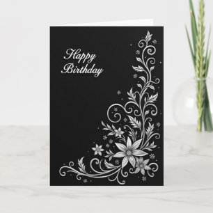 Carte de joyeux anniversaire ornée