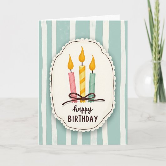 Carte de Joyeux Anniversaire Plaque (Devant)