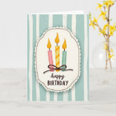 Carte de Joyeux Anniversaire Plaque (Fleur jaune)