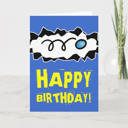 Carte de joyeux anniversaire pour le joueur et le (Devant)
