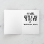 CARTE DE JOYEUX ANNIVERSAIRE POUR LUI AVEC FILLE E (Intérieur)