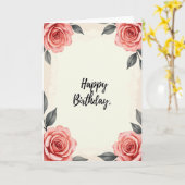 Carte de joyeux anniversaire Rose (Fleur jaune)
