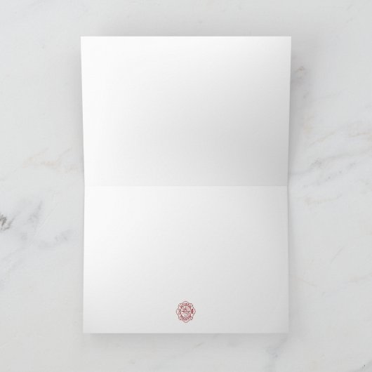 Carte de Joyeux Fêtes du pompier (Intérieur)