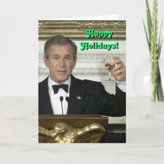 Carte de Joyeux jours fériés de George Bush