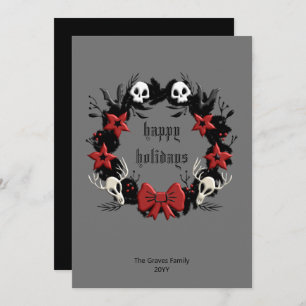 Carte de Joyeux Joyeux Jours de Vacances Gothique 
