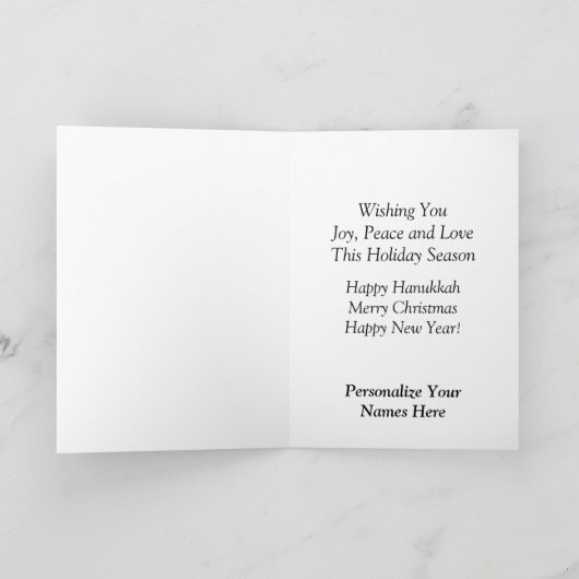 Carte de Joyeux Joyeux Joyeux Interconfessionnels (Intérieur)