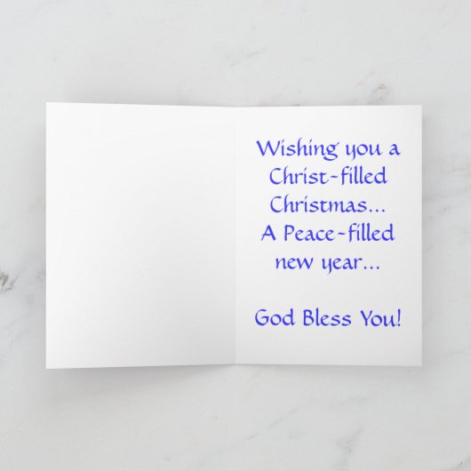 Carte de Joyeux Noël (Intérieur)